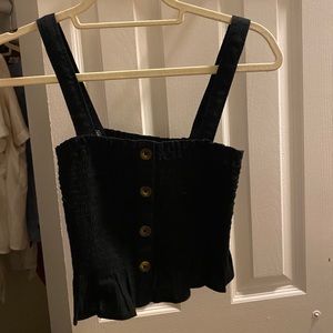 Hollister Cropped Smocked Tank Top